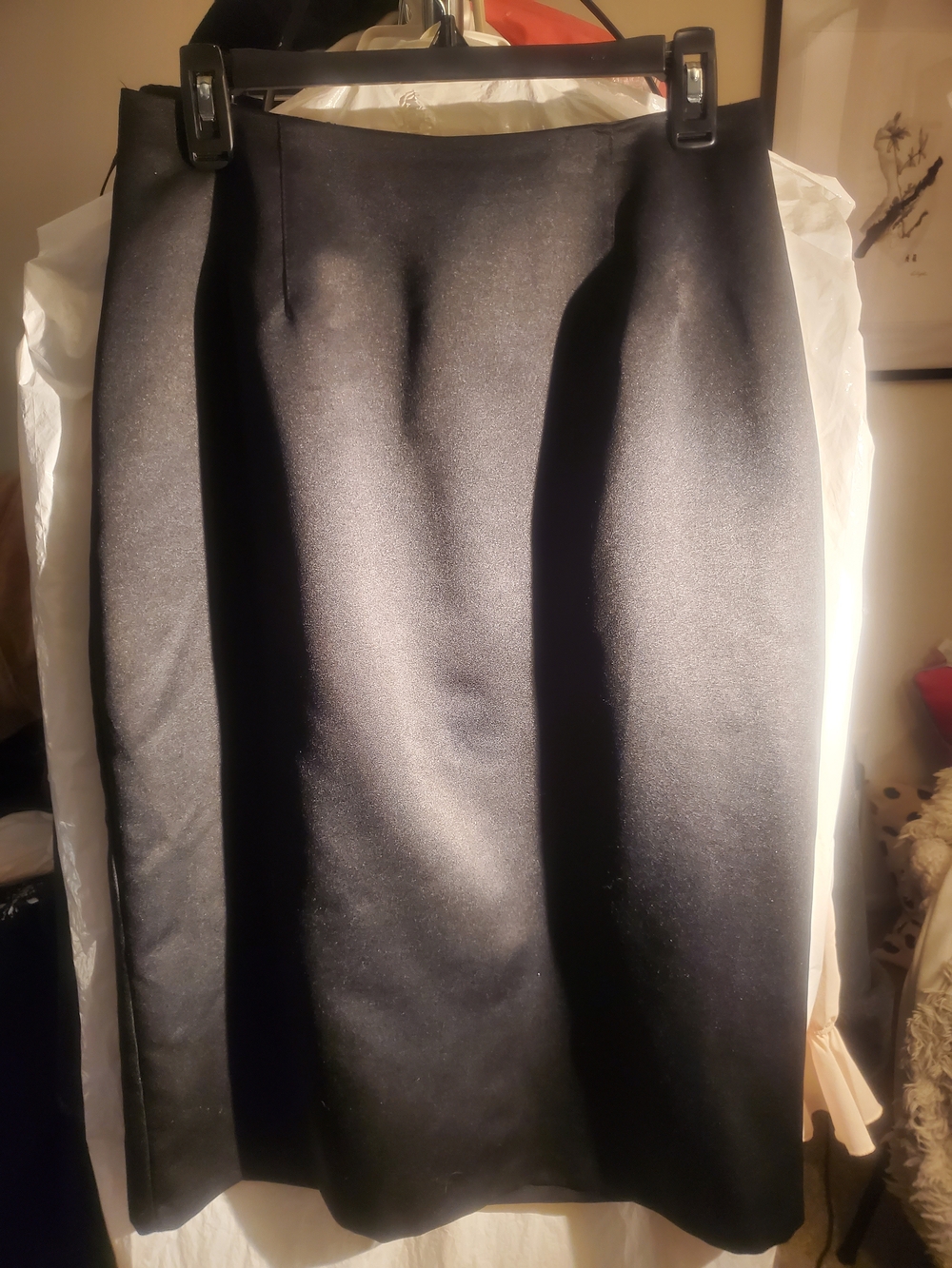 Ellen-d Kollection Vintage Black Pencil Sleek Skirt